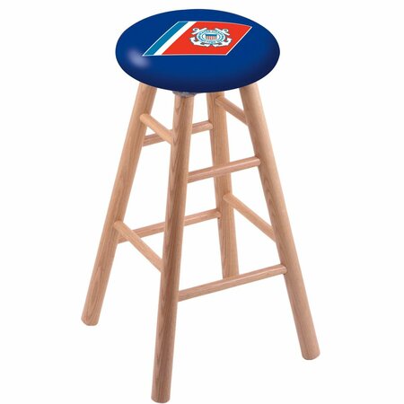 HOLLAND BAR STOOL CO Oak Counter Stool, Natural Finish, U.S. Coast Guard Seat RC24OSNat